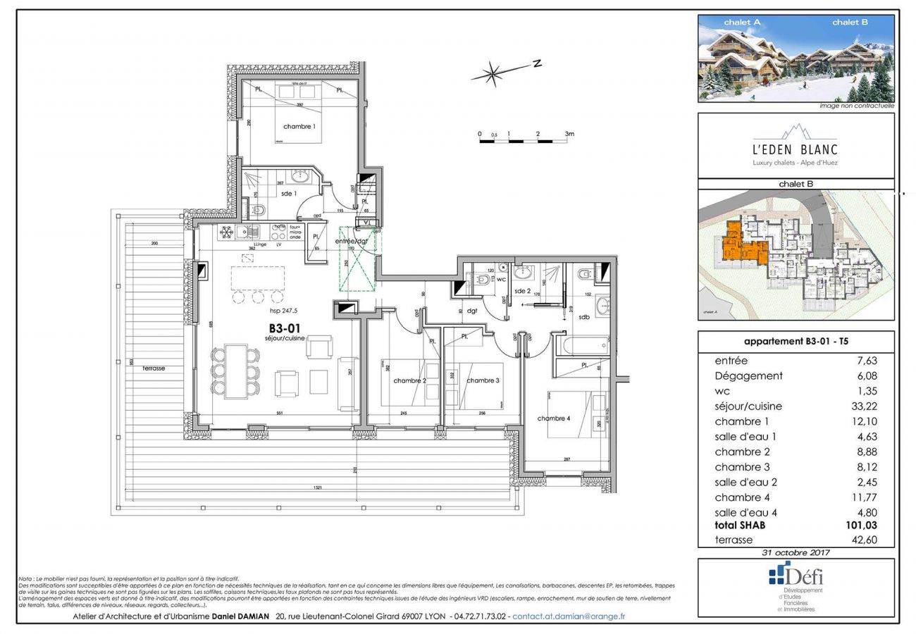 Apartment in L'Alpe d'Huez - Eden Blanc B3-01