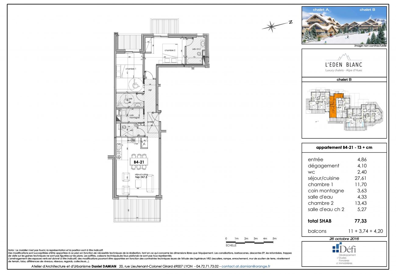 Apartment in L'Alpe d'Huez - Eden Blanc B4-21